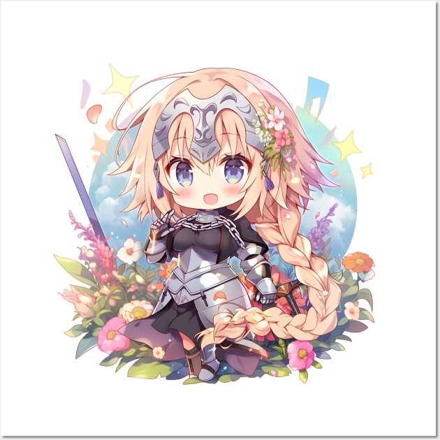 chibi jeanne d arc Wall Art by WabiSabi Wonders